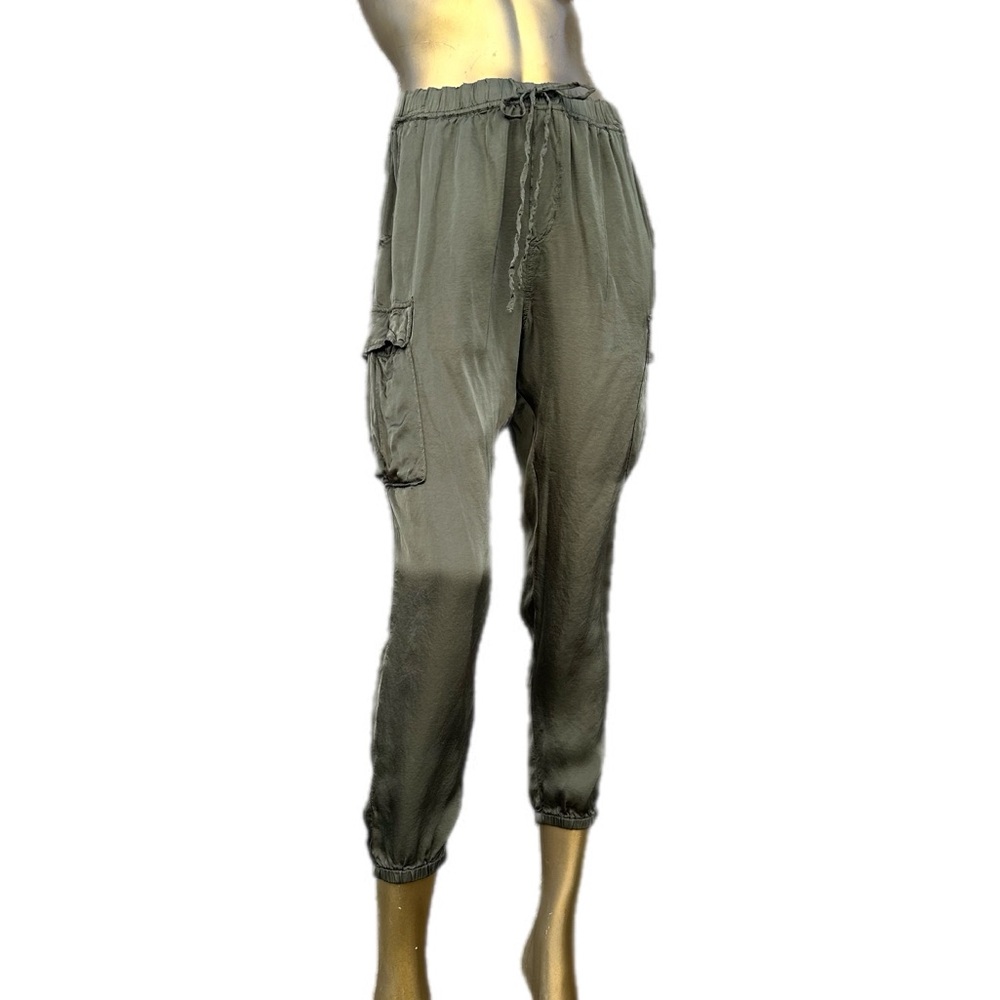 Ralph Lauren Denim & Supply viscose satin Cargo Jogger Pants Drawstring Waist L